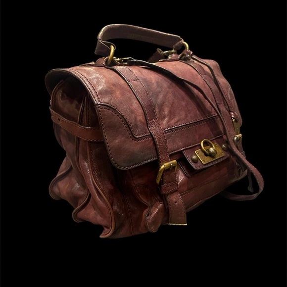 Frye Cameron Leather Satchel Crossbody Handbag Cognac Brown Retail $428 - Picture 3 of 16